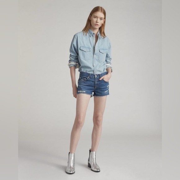 Rag & Bone Johny Cut Off Denim Shorts